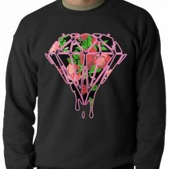 Bewild Roses Dripping Diamond Adult Crewneck Cool Funny & Offensive
