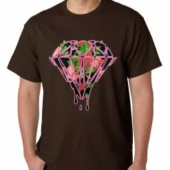 Bewild Cool Funny & Offensive Roses Dripping Diamond Mens T-shirt