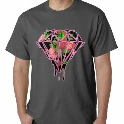 Bewild Cool Funny & Offensive Roses Dripping Diamond Mens T-shirt