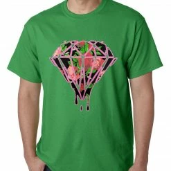 Bewild Cool Funny & Offensive Roses Dripping Diamond Mens T-shirt