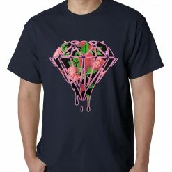 Bewild Cool Funny & Offensive Roses Dripping Diamond Mens T-shirt