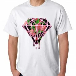 Bewild Cool Funny & Offensive Roses Dripping Diamond Mens T-shirt