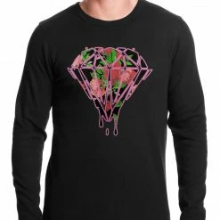 Bewild Roses Dripping Diamond Thermal Shirt