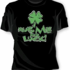 Bewild St.Patricks Day Rub Me For Luck Girls T-Shirt
