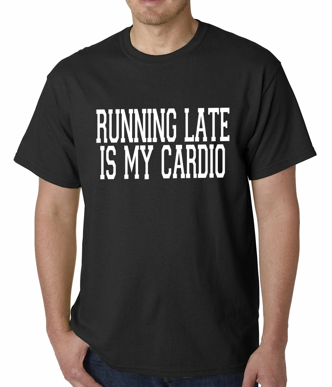 Bewild Running Late Is My Cardio Mens T-shirt Cool Funny & Offensive 3 Bewild Running Late Is My Cardio Mens T-shirt Cool Funny & Offensive