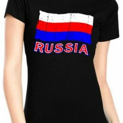 Bewild Russia Vintage Flag Girl's T-Shirt