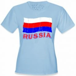 Bewild Russia Vintage Flag Girl's T-Shirt