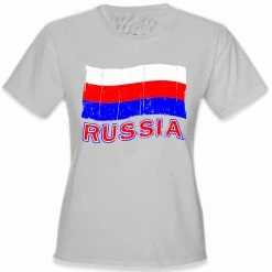 Bewild Russia Vintage Flag Girl's T-Shirt