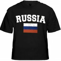 Bewild Russia Vintage Flag International Mens T-Shirt