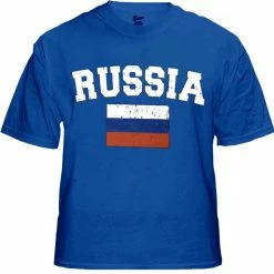 Bewild Russia Vintage Flag International Mens T-Shirt