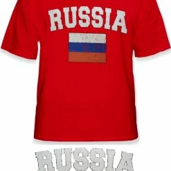 Bewild Russia Vintage Flag International Mens T-Shirt