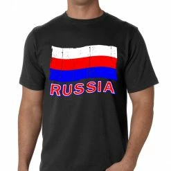 Bewild Nationality & Ethnic Russia Vintage Flag Men's T-Shirt