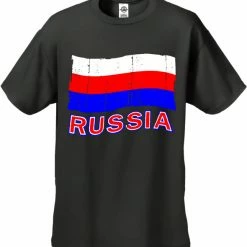Bewild Nationality & Ethnic Russia Vintage Flag Men's T-Shirt