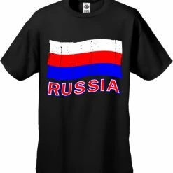 Bewild Nationality & Ethnic Russia Vintage Flag Men's T-Shirt