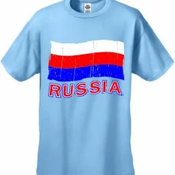 Bewild Nationality & Ethnic Russia Vintage Flag Men's T-Shirt