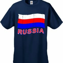 Bewild Nationality & Ethnic Russia Vintage Flag Men's T-Shirt