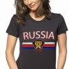 Bewild Russia Vintage Shield International Girls T-Shirt