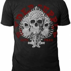 Bewild Ryder Supply Clothing - 3 Skulls Mens T-shirt (Black)