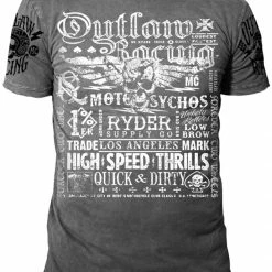 Bewild Ryder Supply Clothing - Outlaw Mens T-shirt (Charcoal Grey)