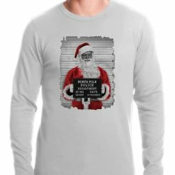 Bewild Santa Mug Shot Funny Thermal Shirt 9 Bewild Santa Mug Shot Funny Thermal Shirt