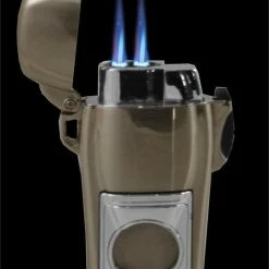 Bewild Saratoga Smoking Club Dual Torch Cigar Lighter With Cutter Lighters 12 Bewild Saratoga Smoking Club Dual Torch Cigar Lighter With Cutter Lighters