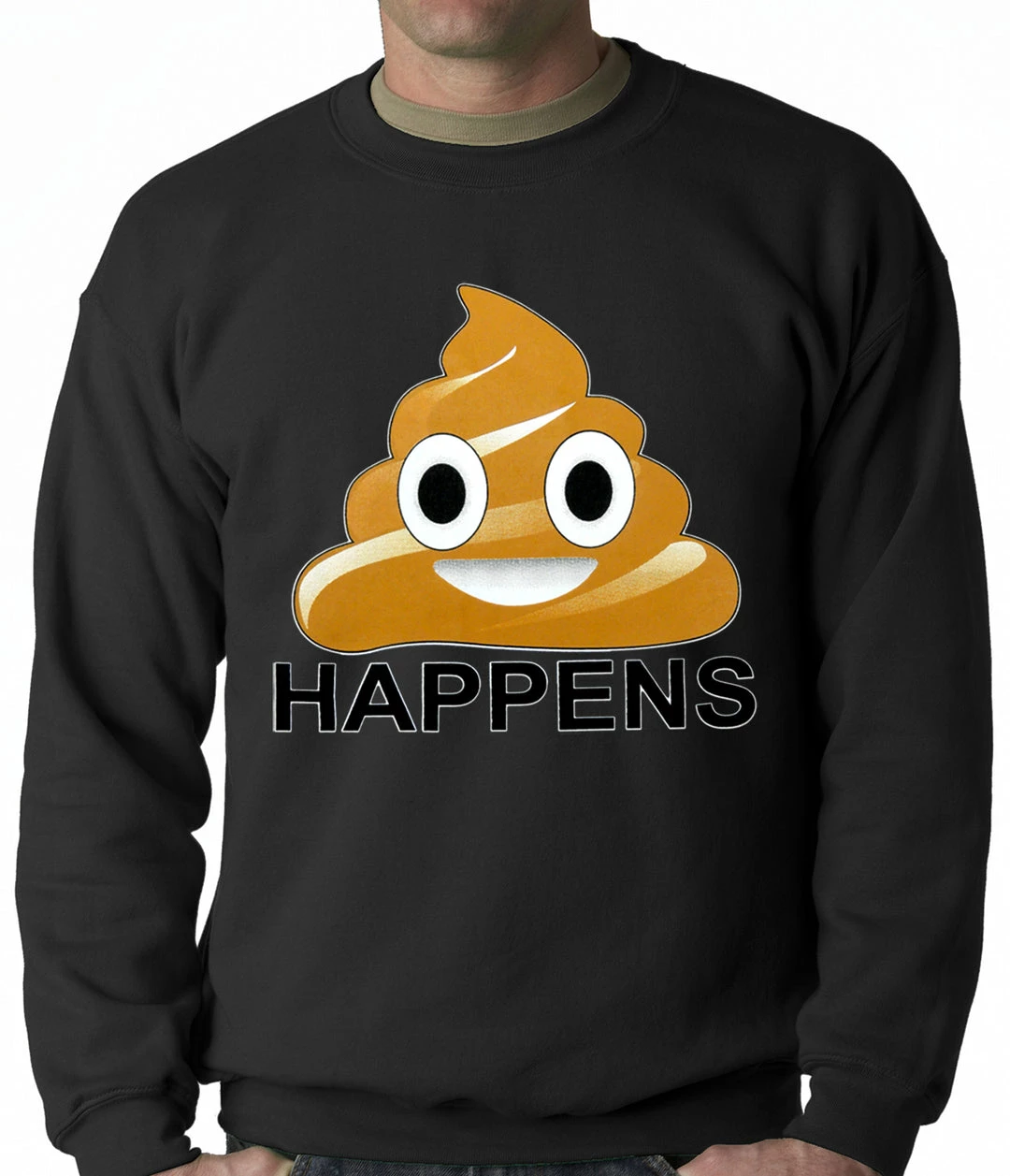 Bewild Sh*t Happens Funny Emoji Adult Crewneck Cool Funny & Offensive 5 Bewild Sh*t Happens Funny Emoji Adult Crewneck Cool Funny & Offensive