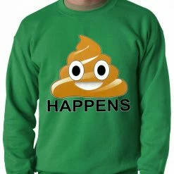Bewild Sh*t Happens Funny Emoji Adult Crewneck Cool Funny & Offensive 15 Bewild Sh*t Happens Funny Emoji Adult Crewneck Cool Funny & Offensive