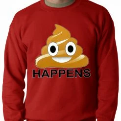 Bewild Sh*t Happens Funny Emoji Adult Crewneck Cool Funny & Offensive 17 Bewild Sh*t Happens Funny Emoji Adult Crewneck Cool Funny & Offensive