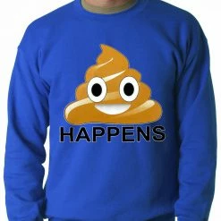 Bewild Sh*t Happens Funny Emoji Adult Crewneck Cool Funny & Offensive 18 Bewild Sh*t Happens Funny Emoji Adult Crewneck Cool Funny & Offensive