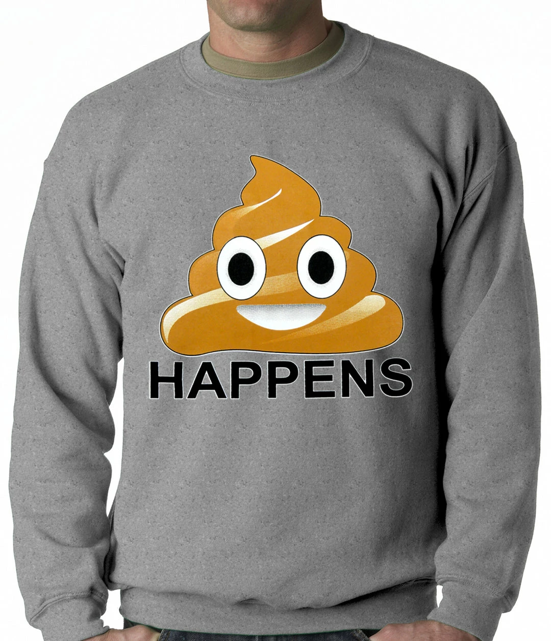 Bewild Sh*t Happens Funny Emoji Adult Crewneck Cool Funny & Offensive 4 Bewild Sh*t Happens Funny Emoji Adult Crewneck Cool Funny & Offensive