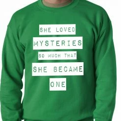 Bewild She Loved Mysteries So Much, She Became One Adult Crewneck Cool Funny & Offensive 10 Bewild She Loved Mysteries So Much, She Became One Adult Crewneck Cool Funny & Offensive