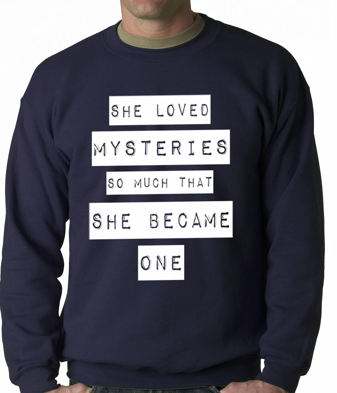 Bewild She Loved Mysteries So Much, She Became One Adult Crewneck Cool Funny & Offensive 6 Bewild She Loved Mysteries So Much, She Became One Adult Crewneck Cool Funny & Offensive