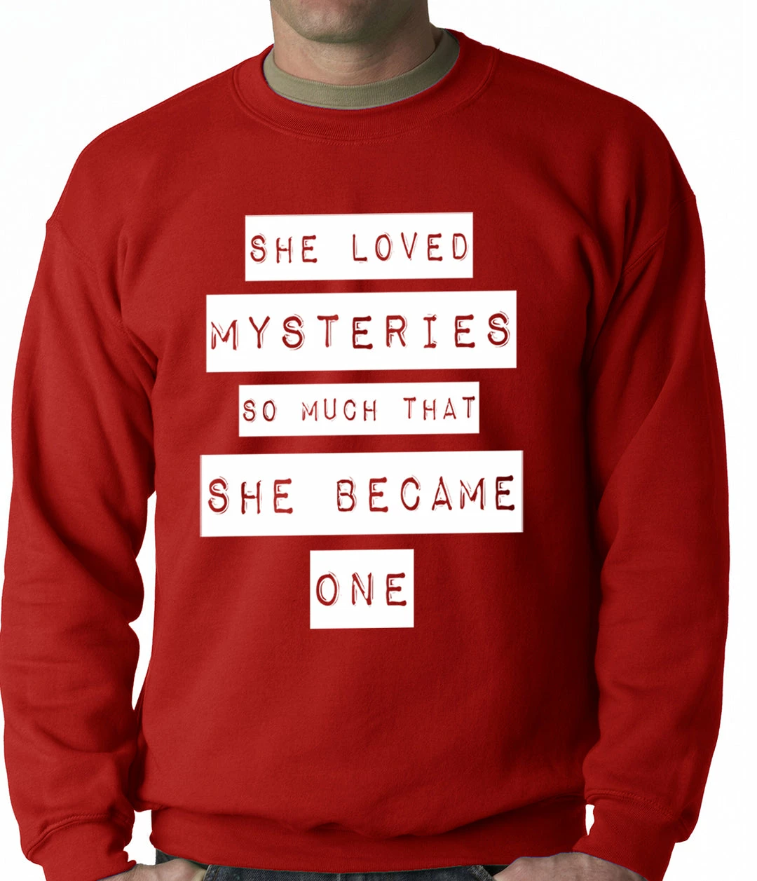 Bewild She Loved Mysteries So Much, She Became One Adult Crewneck Cool Funny & Offensive 7 Bewild She Loved Mysteries So Much, She Became One Adult Crewneck Cool Funny & Offensive