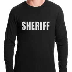 Bewild Halloween Prints Sheriff Costum Thermal Shirt