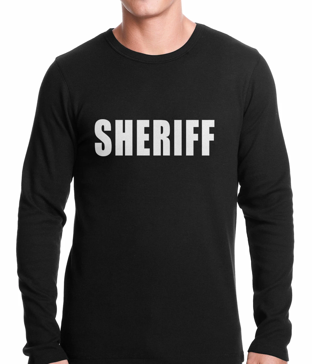 Bewild Halloween Prints Sheriff Costum Thermal Shirt 3 Bewild Halloween Prints Sheriff Costum Thermal Shirt