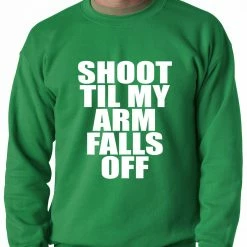 Bewild Shoot Til My Arm Falls Off Basketball Adult Crewneck
