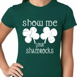 Bewild Show Me Your Shamrocks St. Patrick's Day Girls Shirts