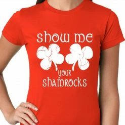 Bewild Show Me Your Shamrocks St. Patrick's Day Girls Shirts
