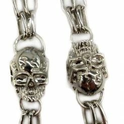 Bewild Silver Skull Of Death Jean And Wallet Chain