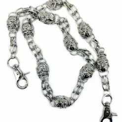 Bewild Silver Skull Of Death Jean And Wallet Chain