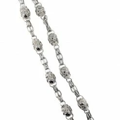 Bewild Silver Skull Of Death Jean And Wallet Chain