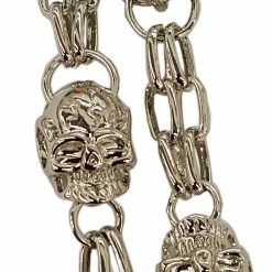 Bewild Silver Skull Of Death Jean And Wallet Chain