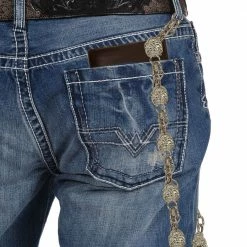 Bewild Silver Skull Of Death Jean And Wallet Chain