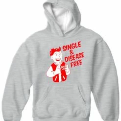 Bewild Men's T-Shirts Single & Disease Free Hoodie
