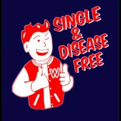 Bewild Men's T-Shirts Single & Disease Free Hoodie