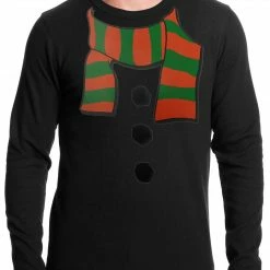Bewild Holiday Prints Snowman Costume Thermal Shirt