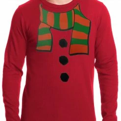 Bewild Holiday Prints Snowman Costume Thermal Shirt
