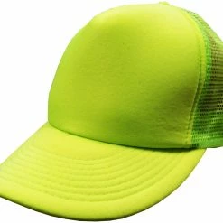 Bewild Brimmed Hats Solid Neon Green Trucker Hat