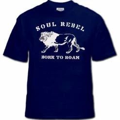 Bewild Soul Rebel Born To Roam Men's T-Shirt (Navy)