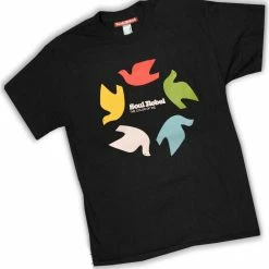 Bewild Soul Rebel Dove Wheel T-Shirt (Black, XL)